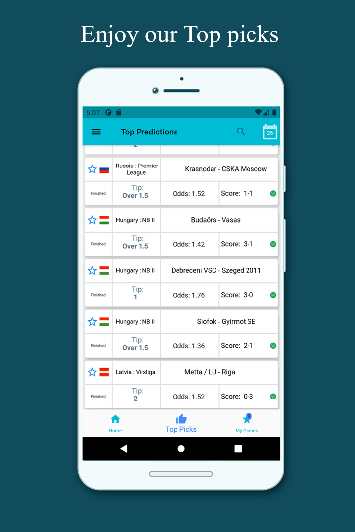 Soccer Predictions App Screenshot 1