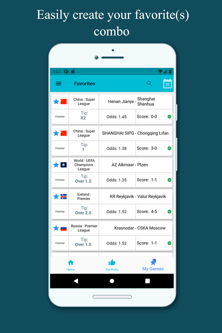 Soccer Predictions App Screenshot 2